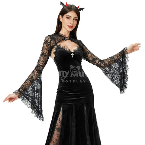 【In Stock】Halloween Cosplay Sheath Lace Dress Stage Performance Costume Costumes