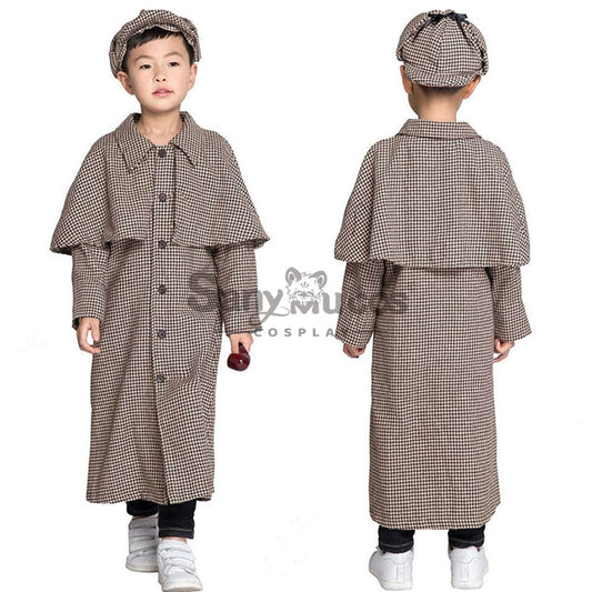 【In Stock】Halloween Cosplay Sherlock Holmes Costume Kid Size Costumes 1000