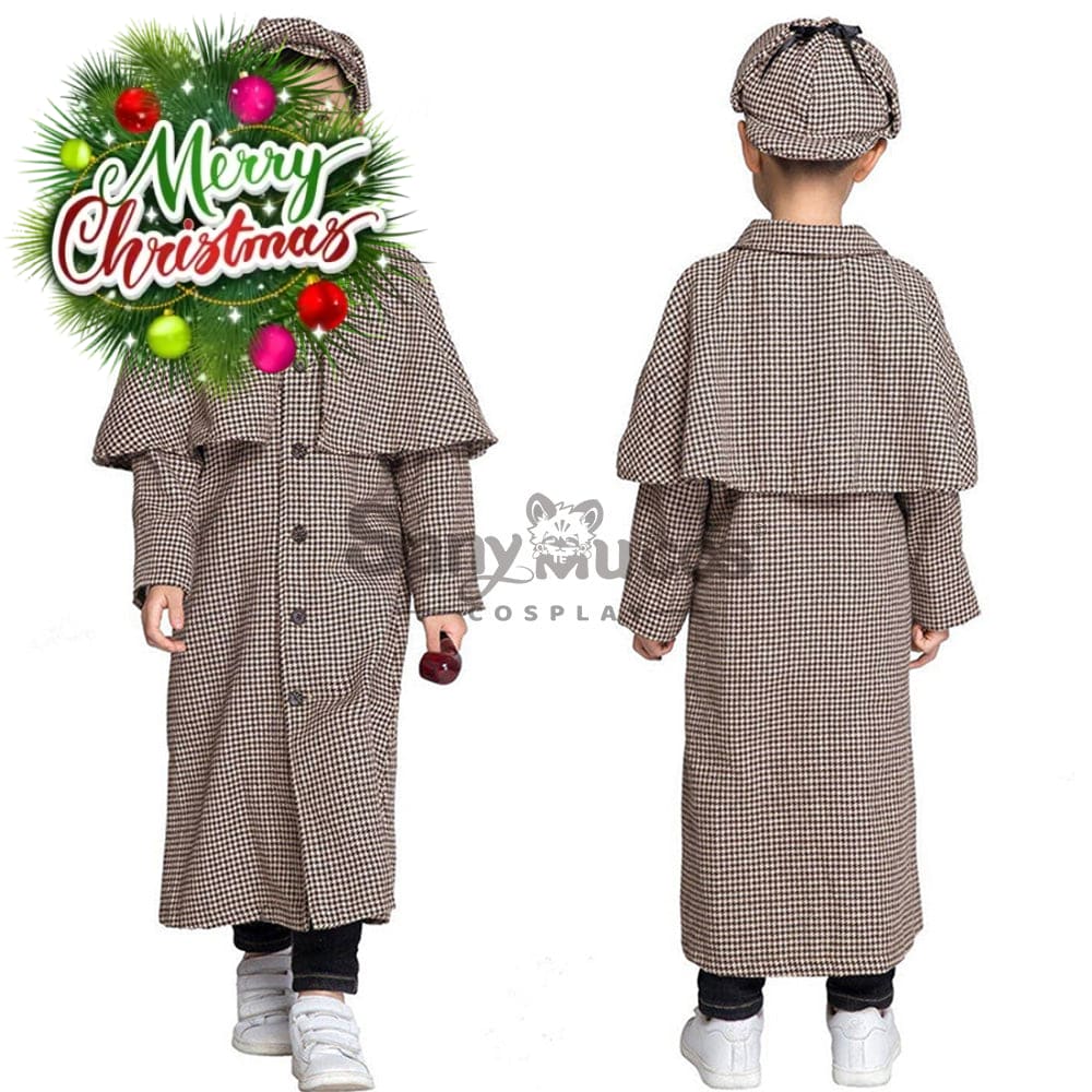 【In Stock】Halloween Cosplay Sherlock Holmes Costume Kid Size Costumes