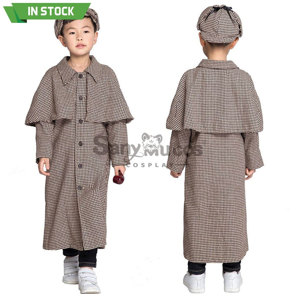 【In Stock】Halloween Cosplay Sherlock Holmes Costume Kid Size Costumes