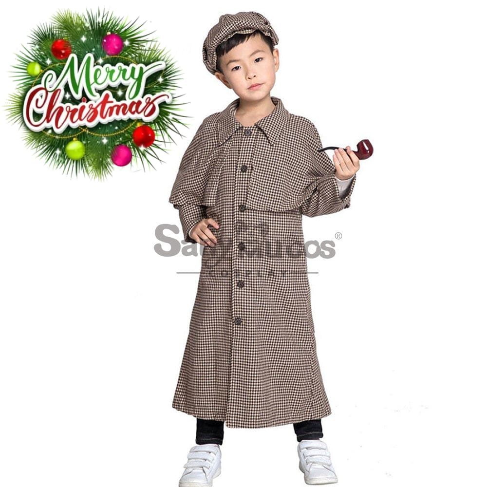 【In Stock】Halloween Cosplay Sherlock Holmes Costume Kid Size Costumes