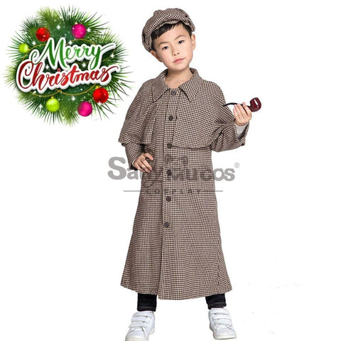 【In Stock】Halloween Cosplay Sherlock Holmes Costume Kid Size Costumes