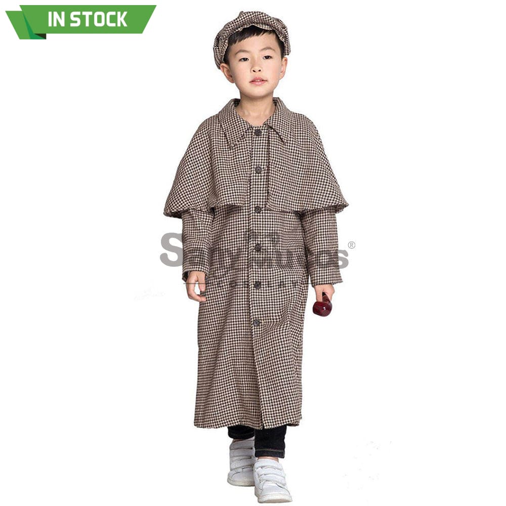 【In Stock】Halloween Cosplay Sherlock Holmes Costume Kid Size Costumes