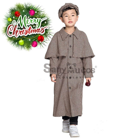 【In Stock】Halloween Cosplay Sherlock Holmes Costume Kid Size Costumes