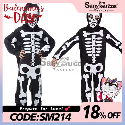 【In Stock】Halloween Cosplay Skeleton Costume Kid Size Costumes