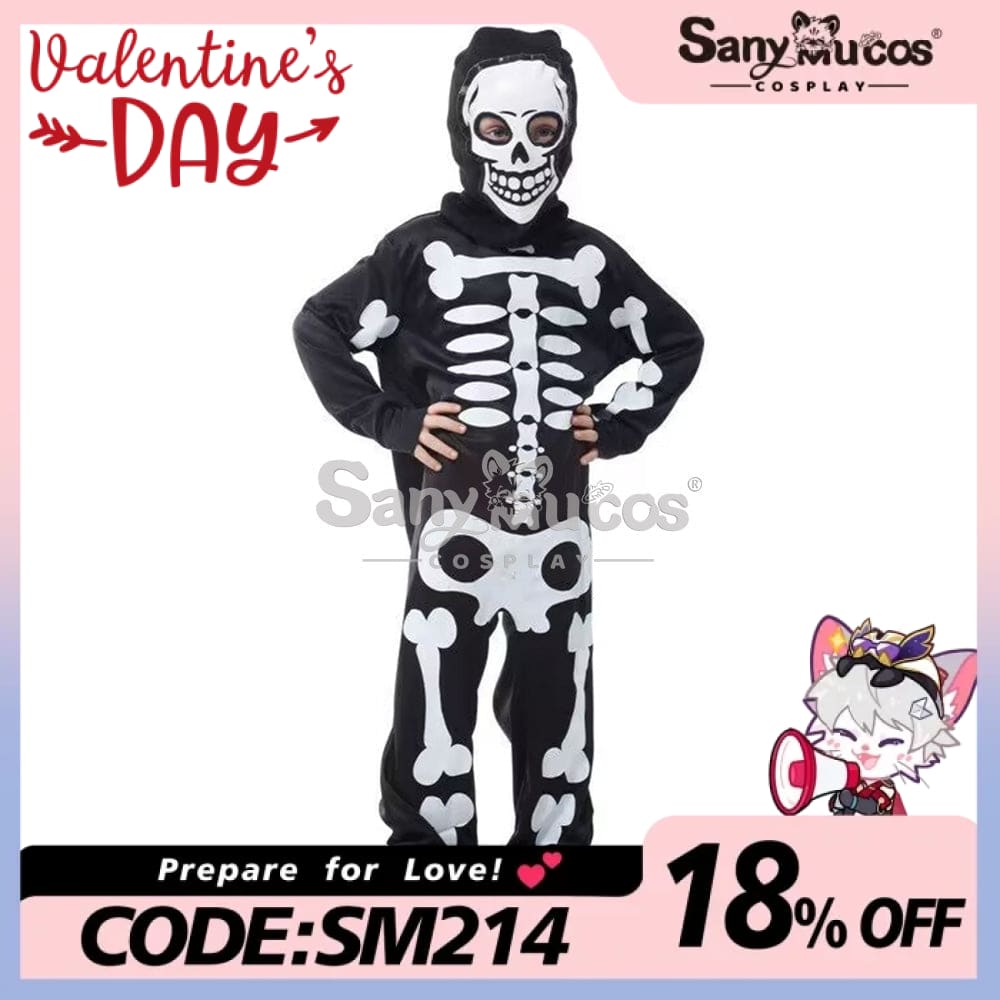 【In Stock】Halloween Cosplay Skeleton Costume Kid Size Costumes