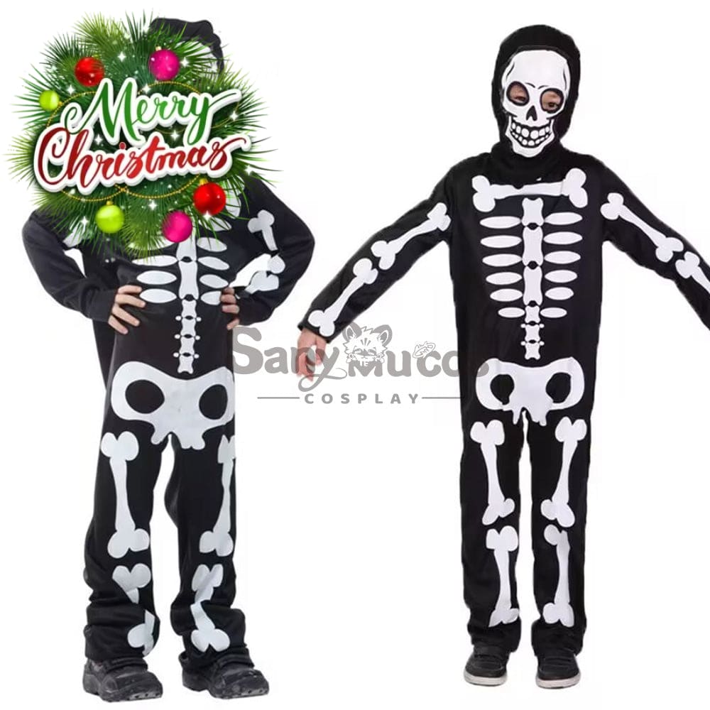 【In Stock】Halloween Cosplay Skeleton Costume Kid Size Costumes