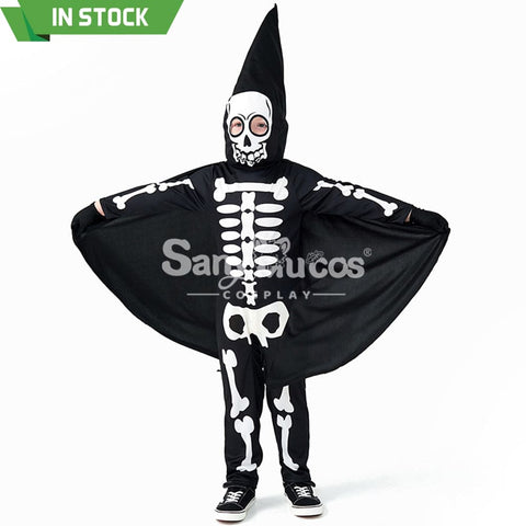 【In Stock】Halloween Cosplay Skeleton Ghost Costume Kid Size Costumes