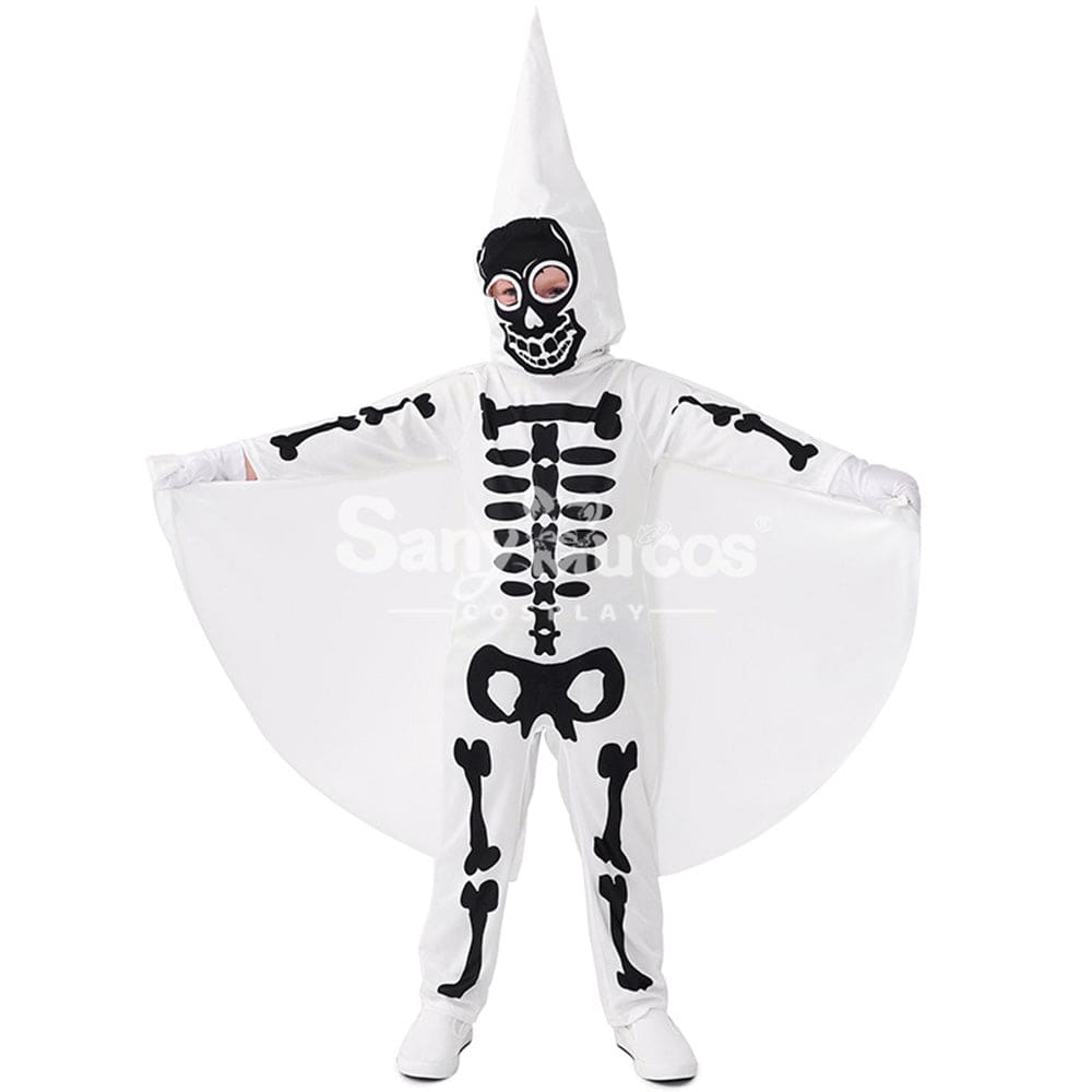 【In Stock】Halloween Cosplay Skeleton Ghost Costume Kid Size Costumes