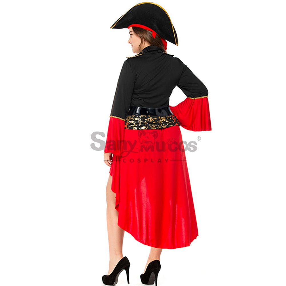 【In Stock】Halloween Cosplay Skeleton Pirate Costume Plus Size Costumes