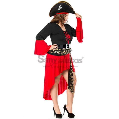 【In Stock】Halloween Cosplay Skeleton Pirate Costume Plus Size Costumes