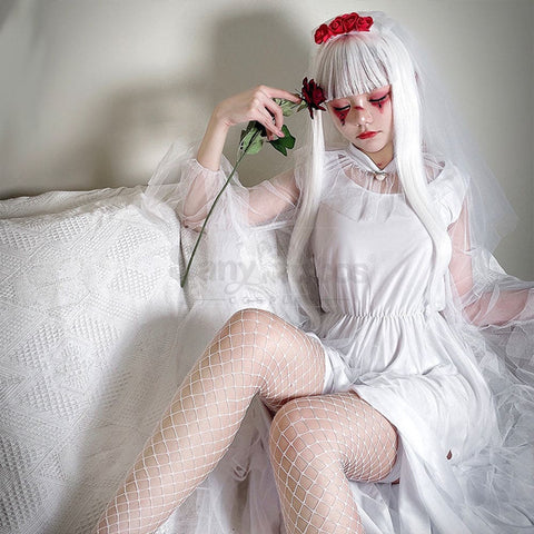 【In Stock】Halloween Cosplay The Ghost Bride Angel And Devil Long Dress Vampire Stage