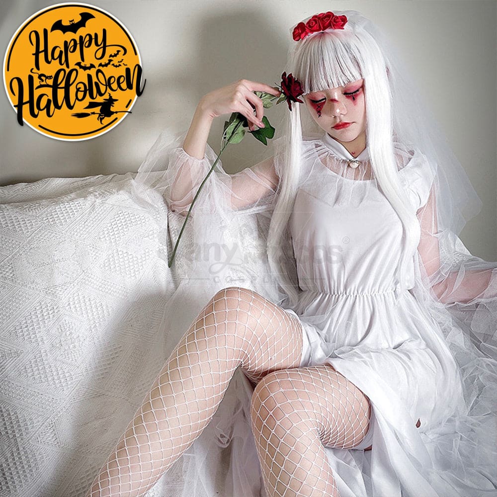 【In Stock】Halloween Cosplay The Ghost Bride Angel And Devil Long Dress Vampire Stage