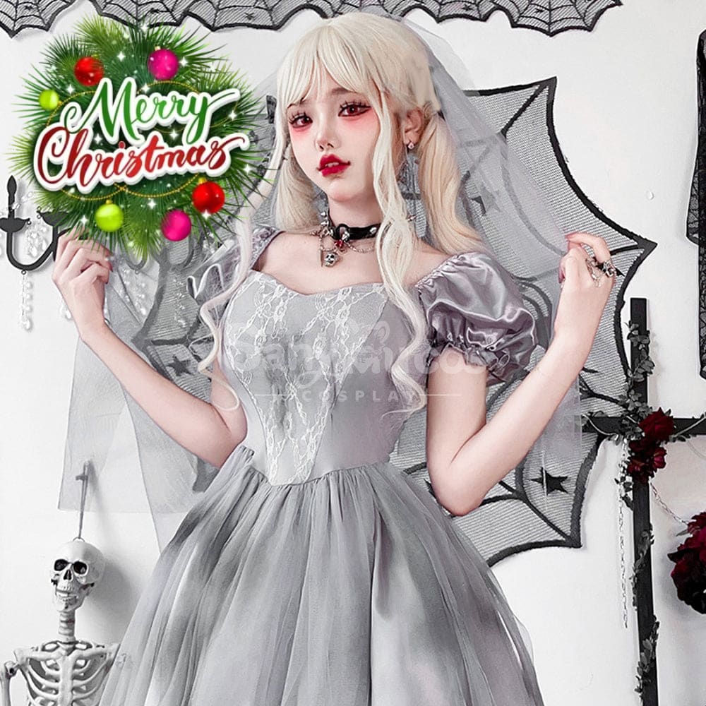 【In Stock】Halloween Cosplay The Ghost Bride Gothic Dress Stage Performance Costume Costumes