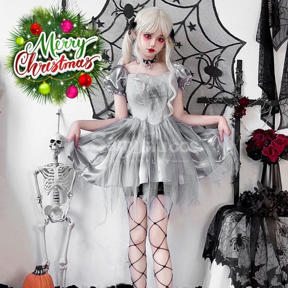 【In Stock】Halloween Cosplay The Ghost Bride Gothic Dress Stage Performance Costume Costumes