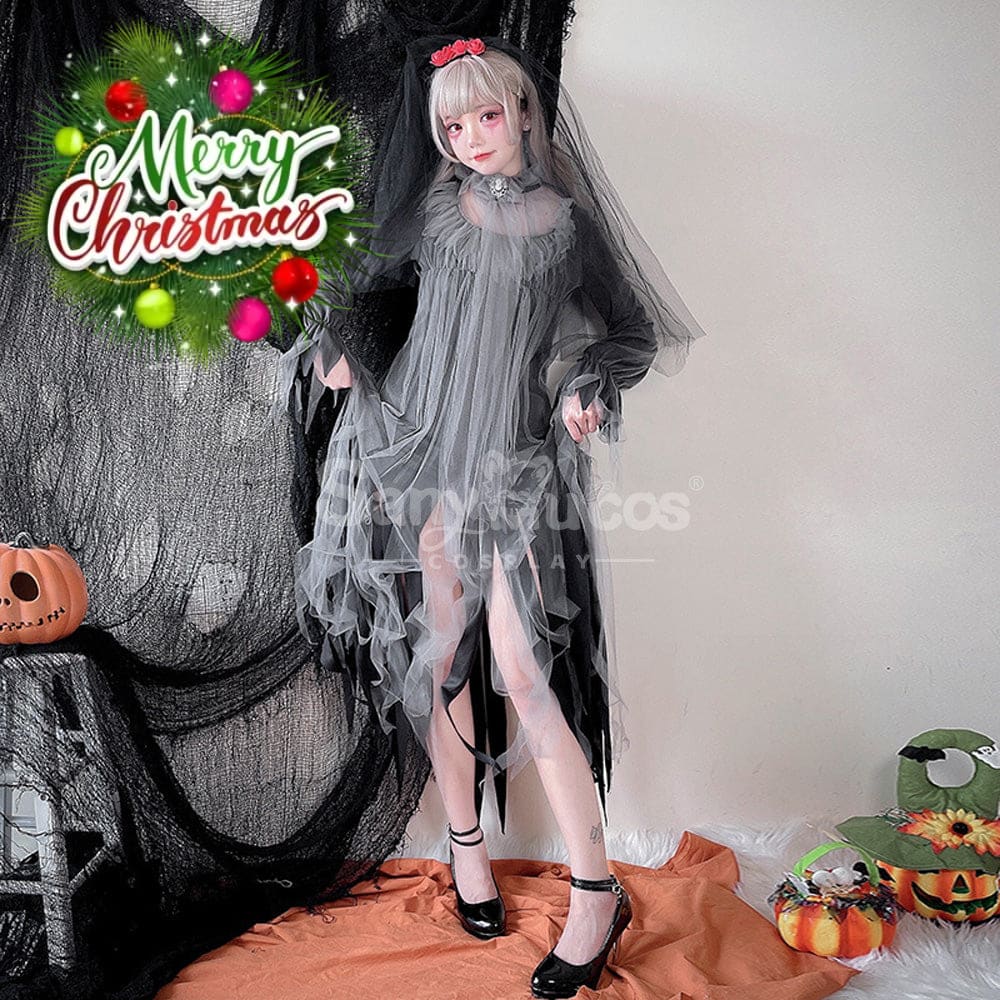 【In Stock】Halloween Cosplay The Ghost Bride Zombie Stage Performance Costume Costumes