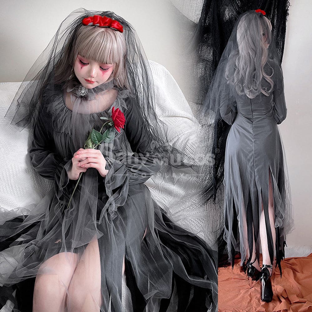 【In Stock】Halloween Cosplay The Ghost Bride Zombie Stage Performance Costume Costumes