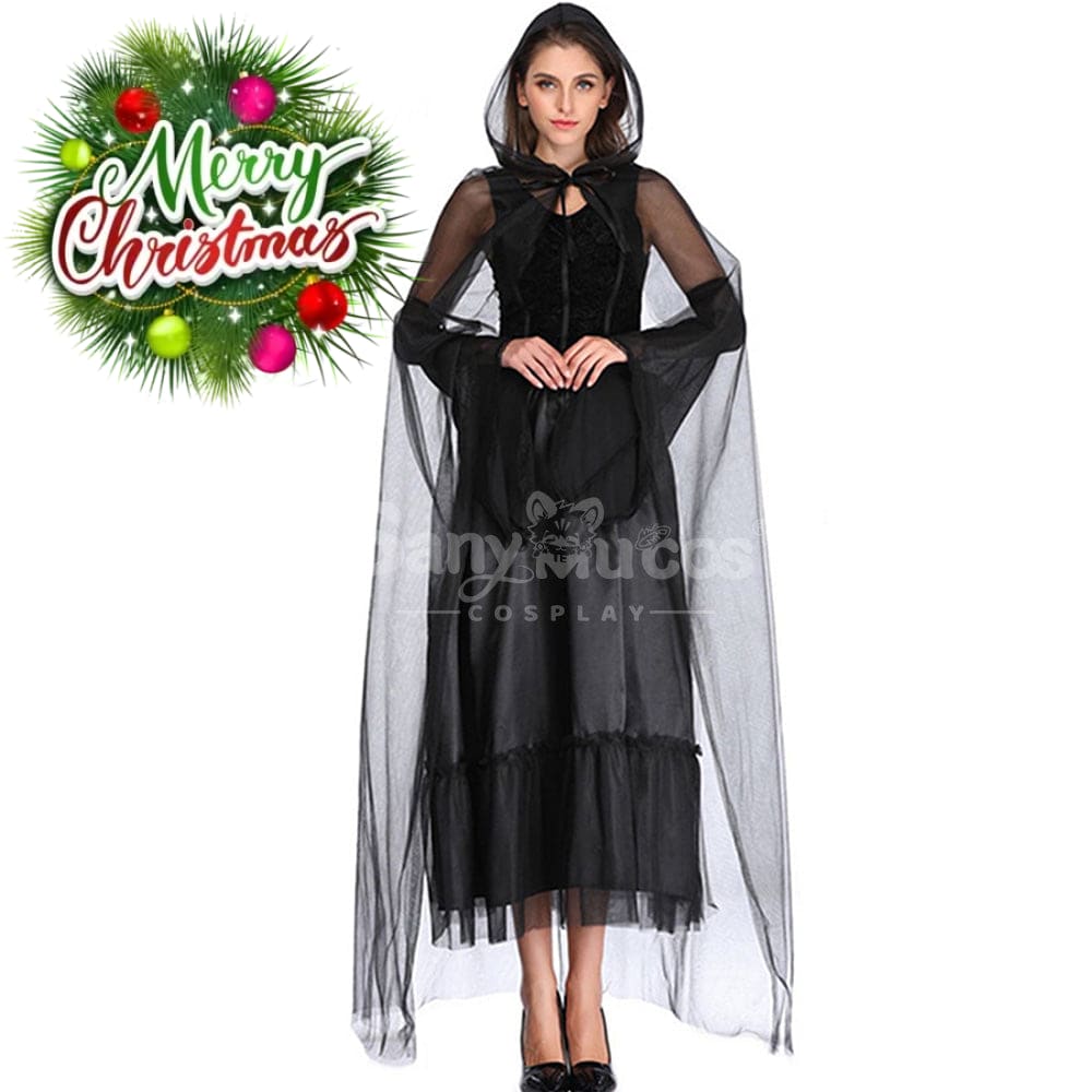 【In Stock】Halloween Cosplay Tulle Shawl Witch Ghost Wife Costume Costumes