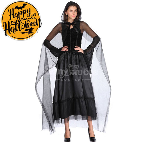 【In Stock】Halloween Cosplay Tulle Shawl Witch Ghost Wife Costume Costumes