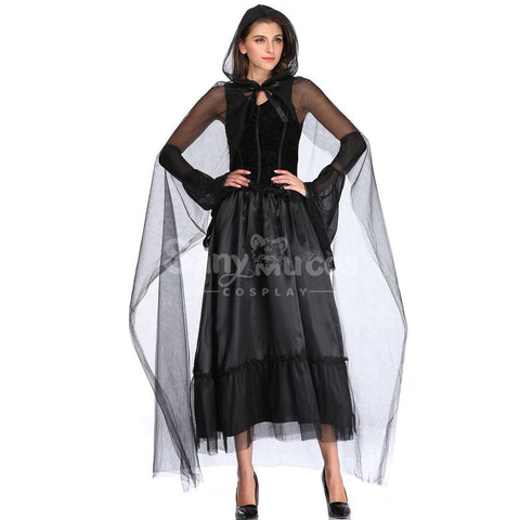 【In Stock】Halloween Cosplay Tulle Shawl Witch Ghost Wife Costume Costumes