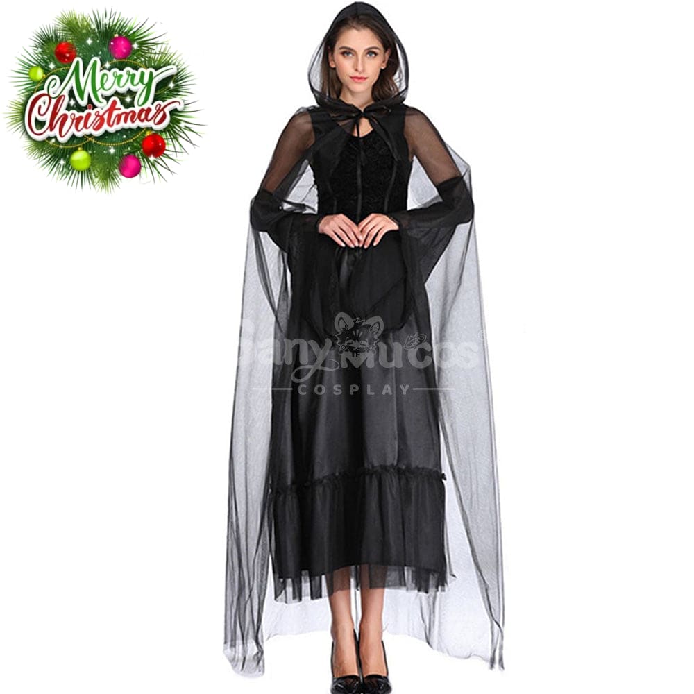 【In Stock】Halloween Cosplay Tulle Shawl Witch Ghost Wife Costume Costumes