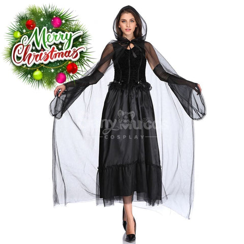 【In Stock】Halloween Cosplay Tulle Shawl Witch Ghost Wife Costume Costumes