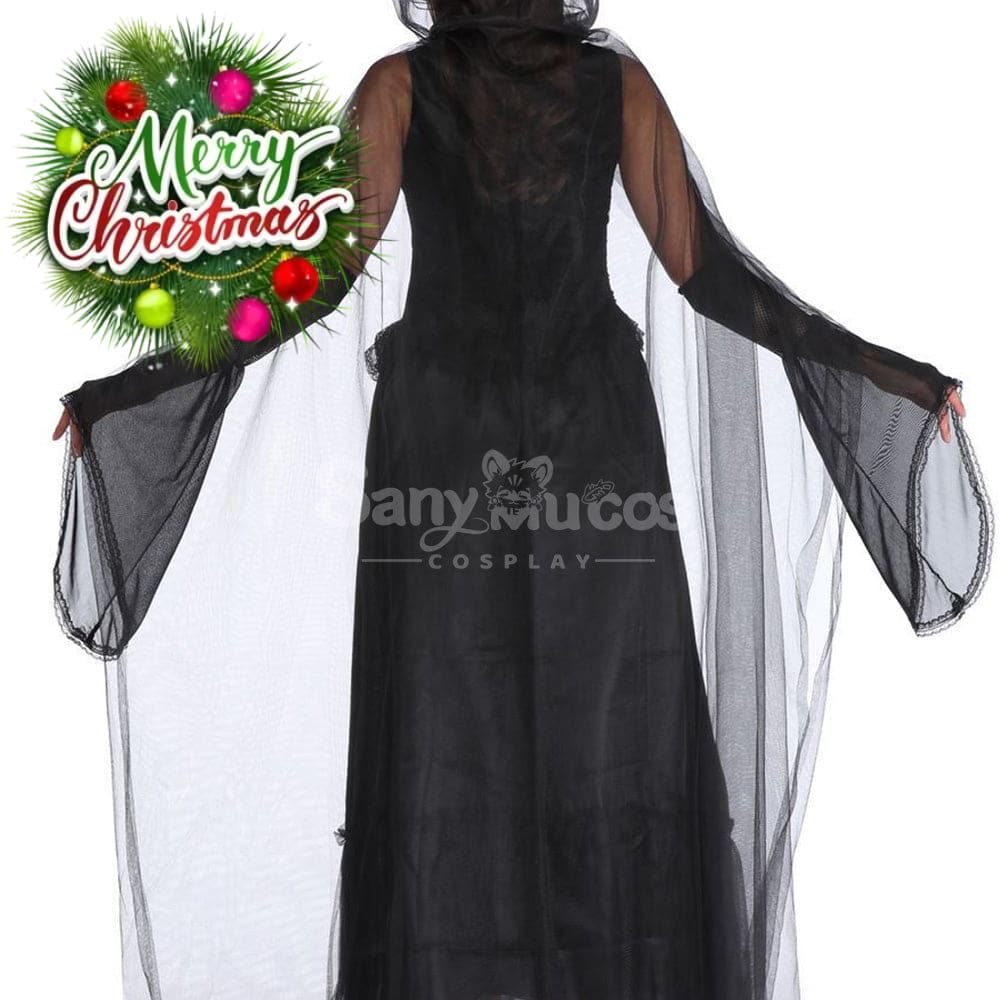 【In Stock】Halloween Cosplay Tulle Shawl Witch Ghost Wife Costume Costumes