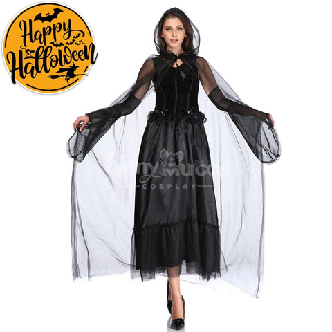 【In Stock】Halloween Cosplay Tulle Shawl Witch Ghost Wife Costume Costumes