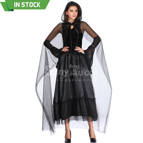 【In Stock】Halloween Cosplay Tulle Shawl Witch Ghost Wife Costume Costumes