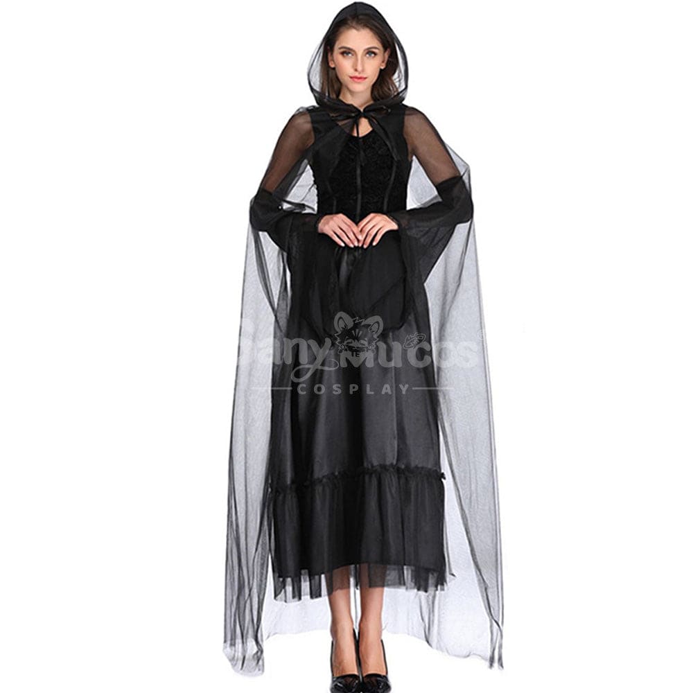 【In Stock】Halloween Cosplay Tulle Shawl Witch Ghost Wife Costume Costumes