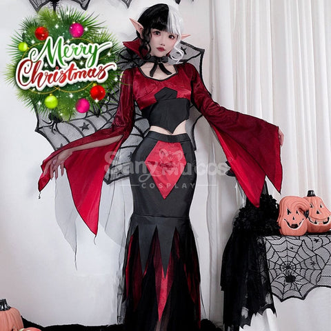 【In Stock】Halloween Cosplay Vampire Witch Dress Stage Performance Costume Costumes