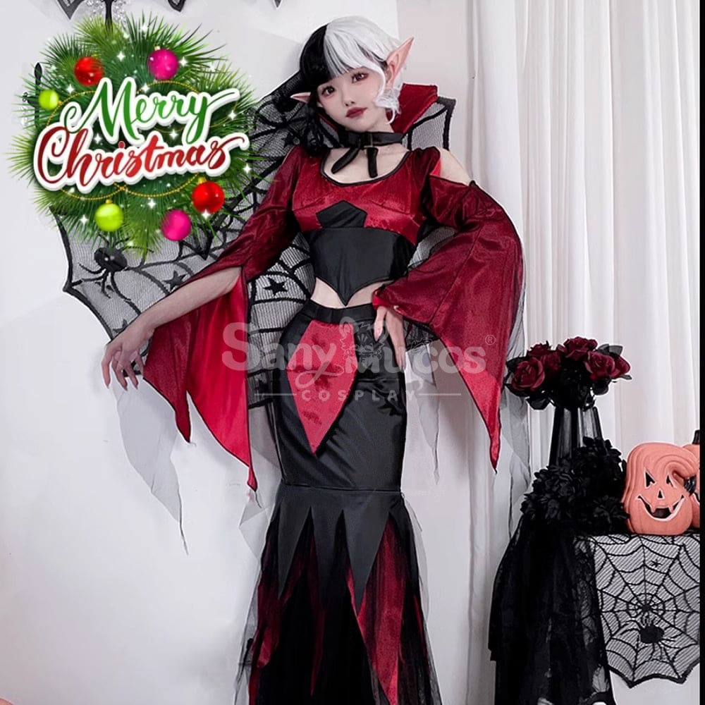 【In Stock】Halloween Cosplay Vampire Witch Dress Stage Performance Costume Costumes