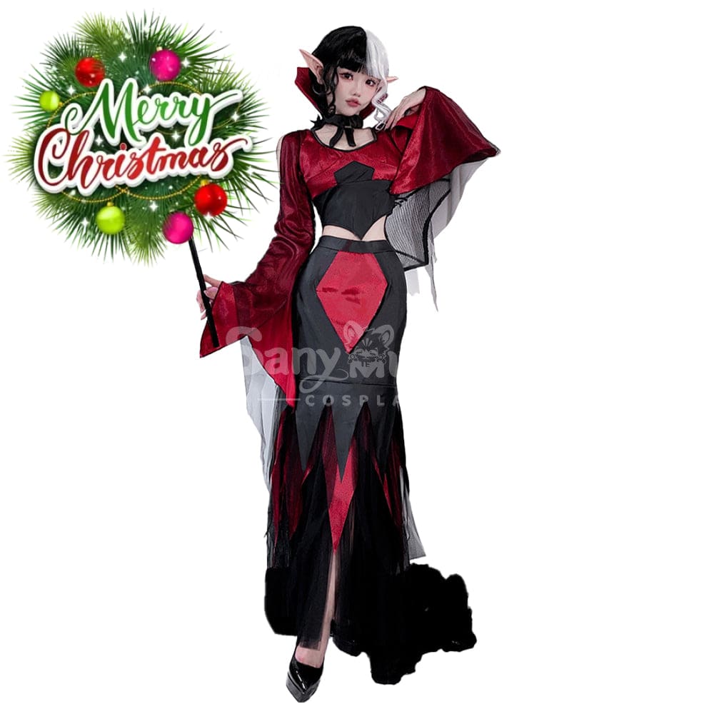 【In Stock】Halloween Cosplay Vampire Witch Dress Stage Performance Costume Costumes