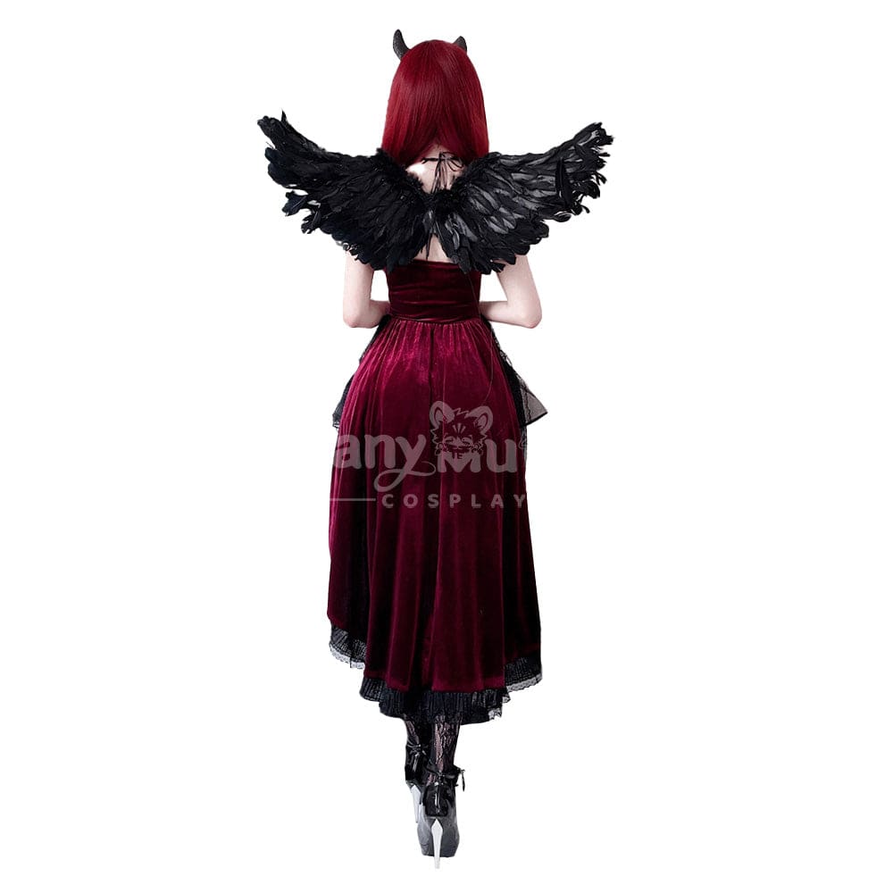 【In Stock】Halloween Cosplay Vampire Witch Gothic Black Dress Stage Performance Costume Costumes