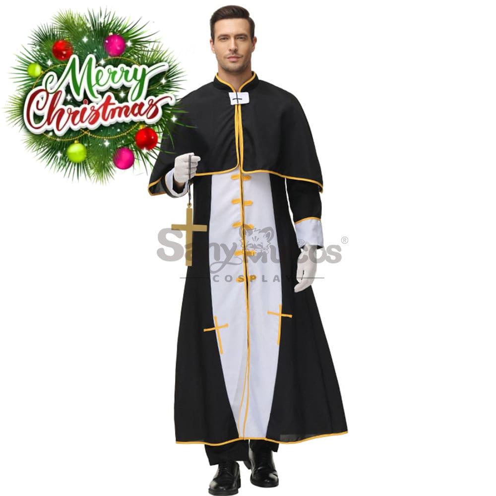 【In Stock】Halloween Cosplay Video Game Style Pastor Gown Costume Costumes