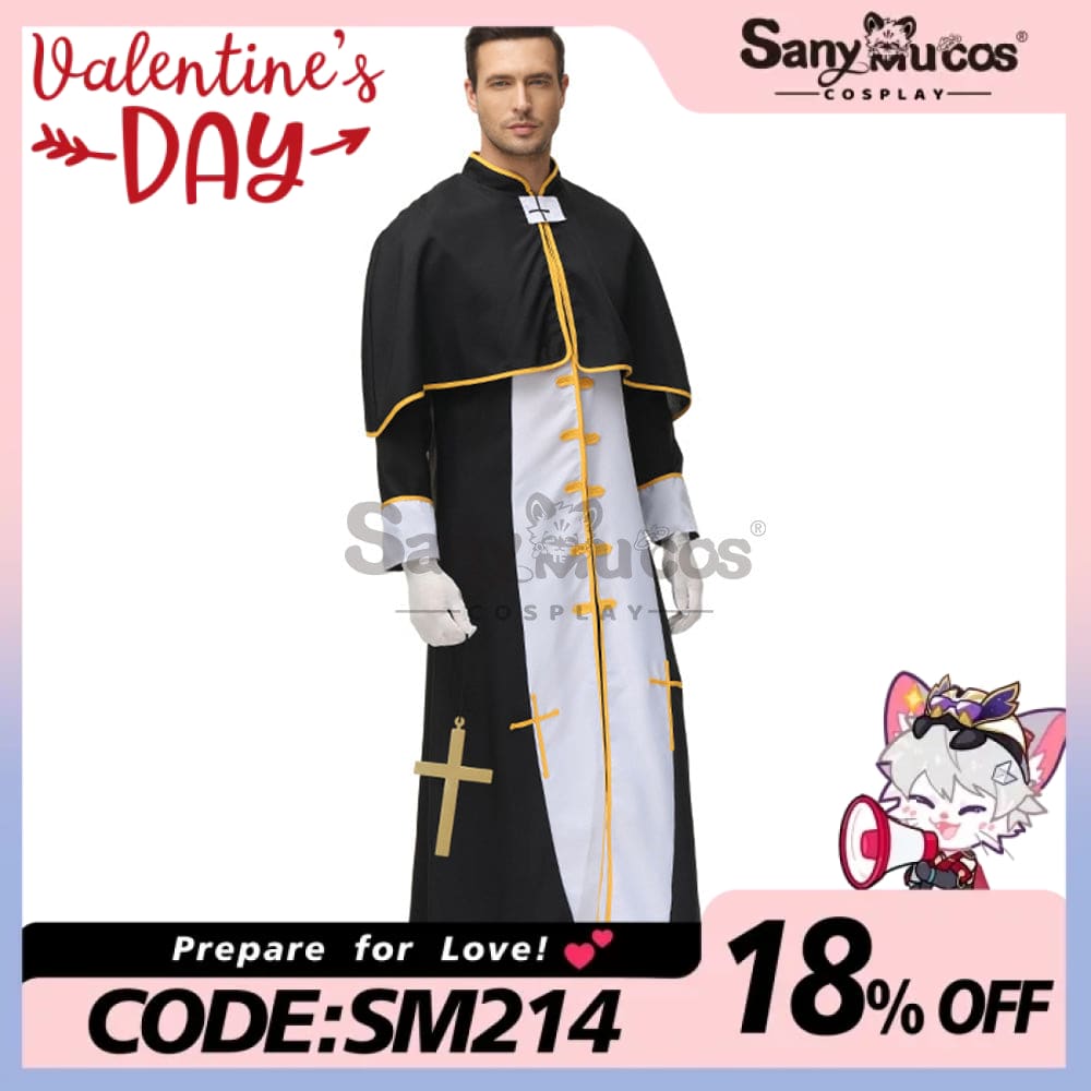 【In Stock】Halloween Cosplay Video Game Style Pastor Gown Costume Costumes