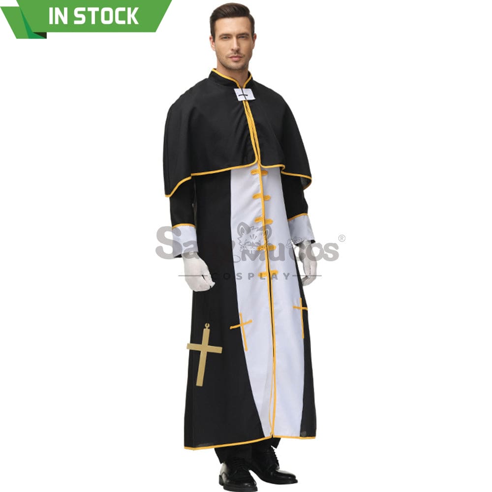 【In Stock】Halloween Cosplay Video Game Style Pastor Gown Costume Costumes