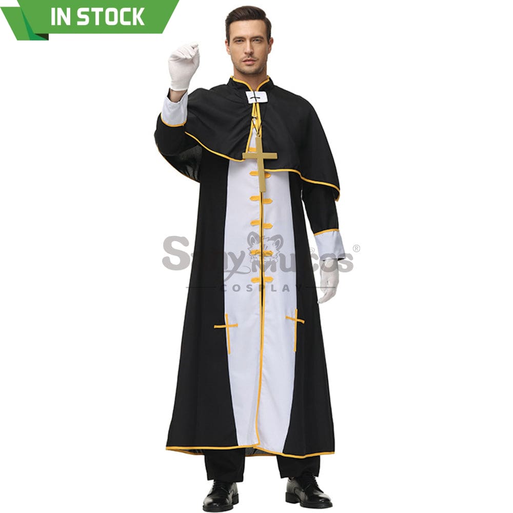 【In Stock】Halloween Cosplay Video Game Style Pastor Gown Costume Costumes