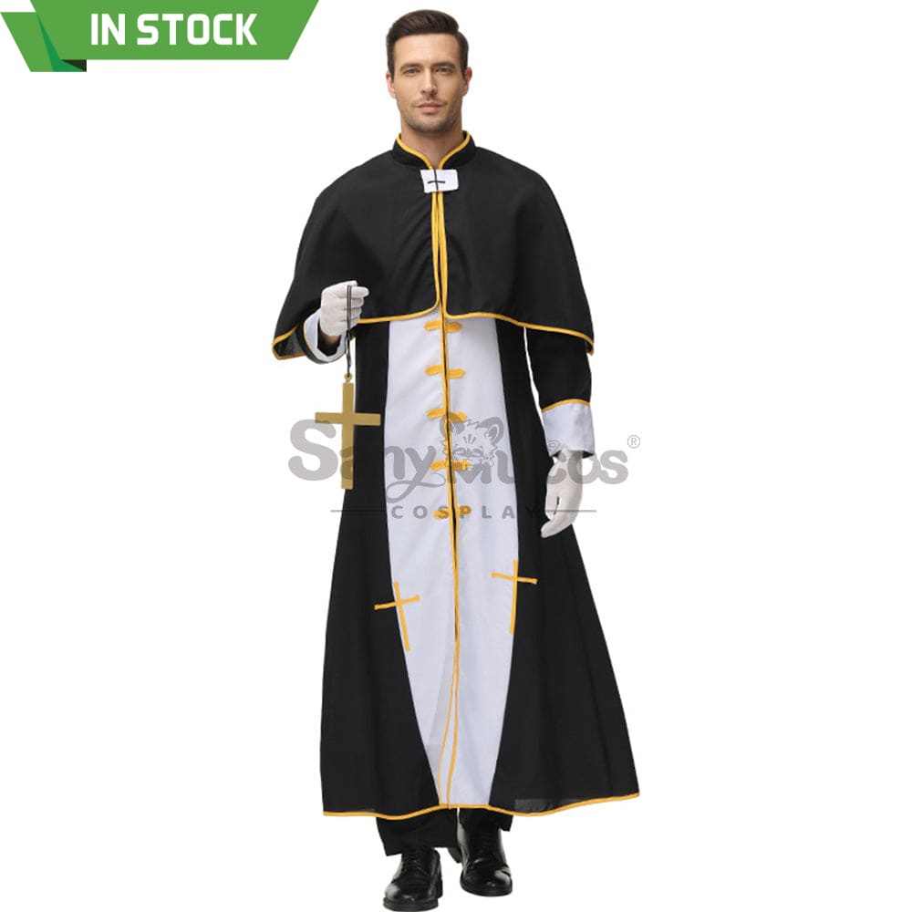 【In Stock】Halloween Cosplay Video Game Style Pastor Gown Costume Costumes