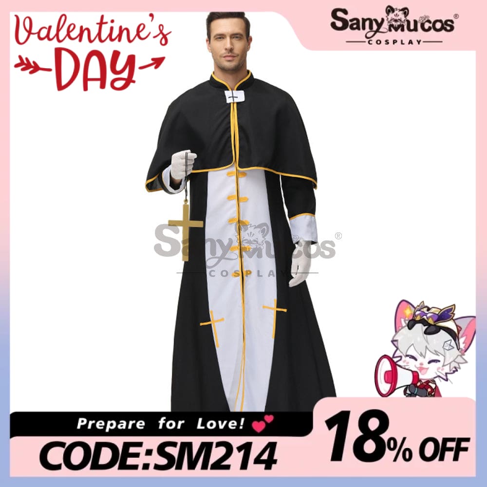 【In Stock】Halloween Cosplay Video Game Style Pastor Gown Costume Costumes