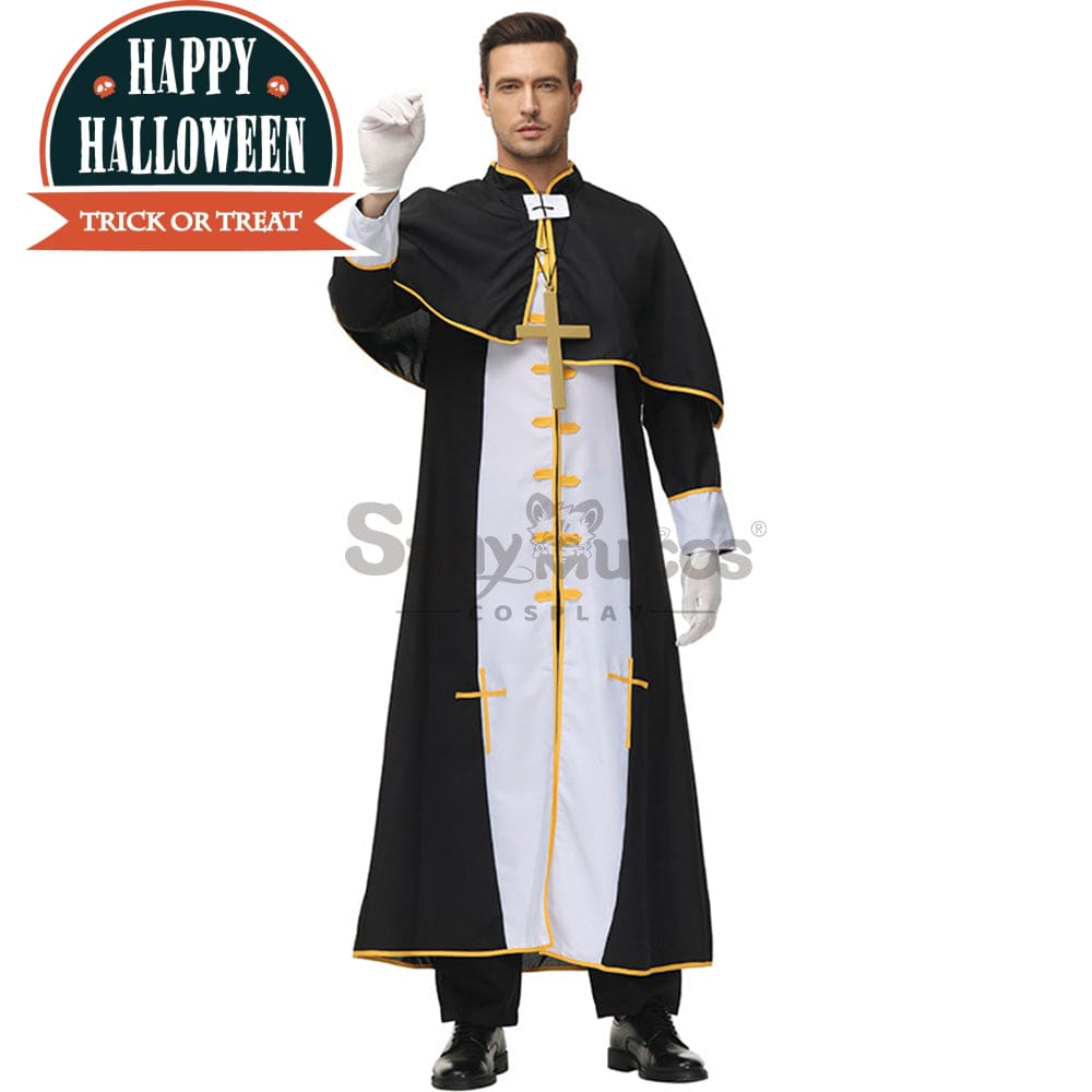 【In Stock】Halloween Cosplay Video Game Style Pastor Gown Costume Costumes