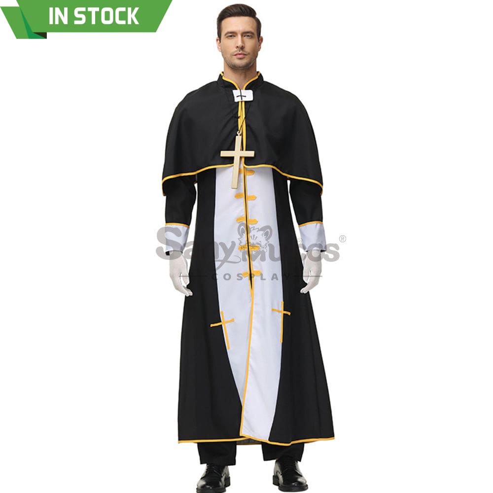 【In Stock】Halloween Cosplay Video Game Style Pastor Gown Costume Costumes