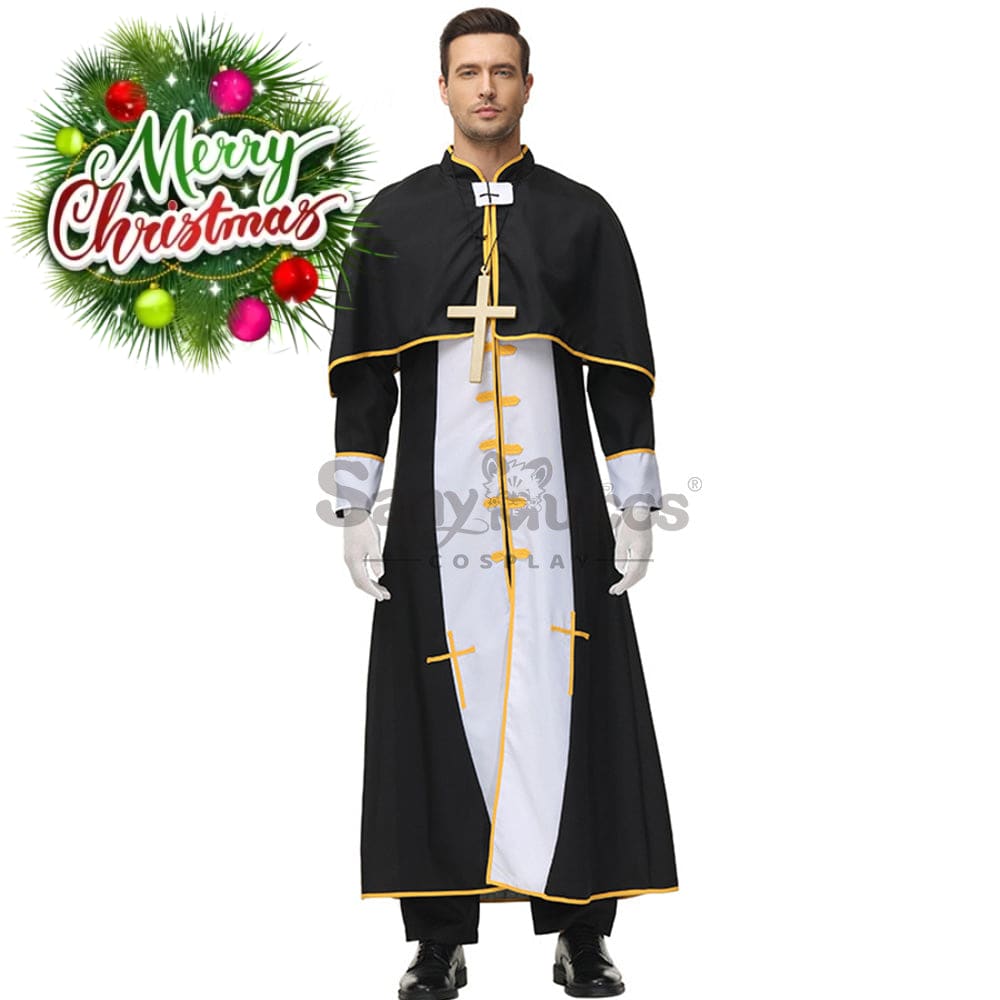 【In Stock】Halloween Cosplay Video Game Style Pastor Gown Costume Costumes