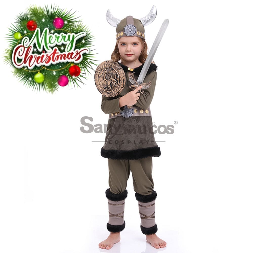 【In Stock】Halloween Cosplay Vikings Costume Kid Size Costumes