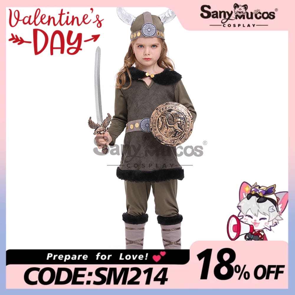 【In Stock】Halloween Cosplay Vikings Costume Kid Size Costumes