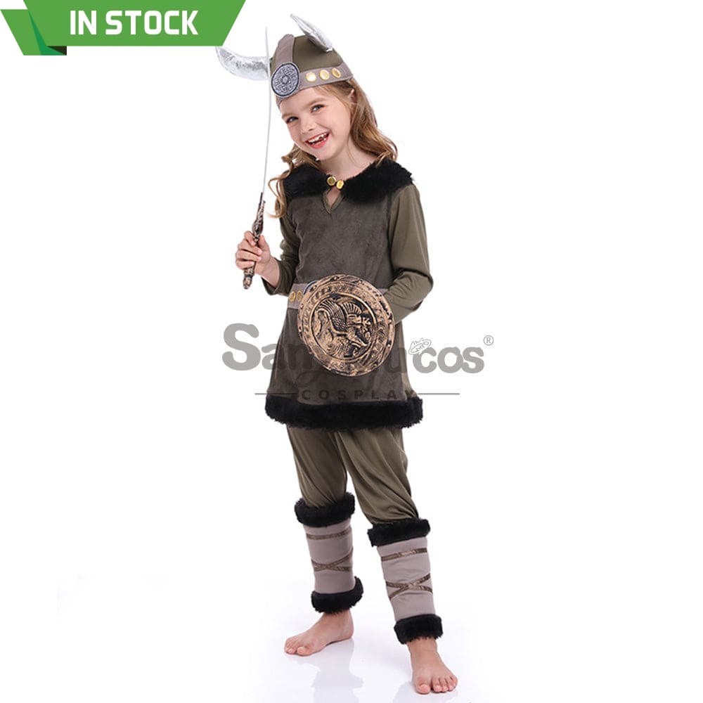 【In Stock】Halloween Cosplay Vikings Costume Kid Size Costumes