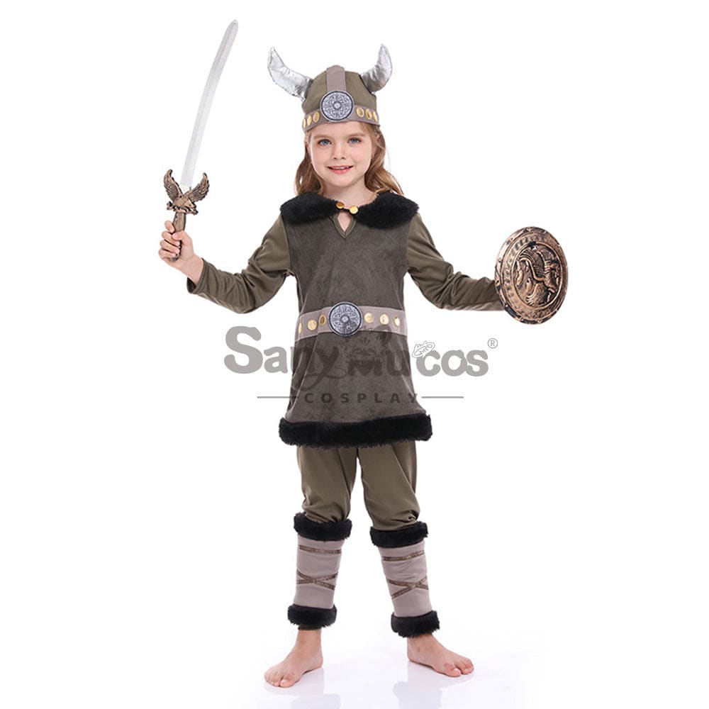 【In Stock】Halloween Cosplay Vikings Costume Kid Size Costumes