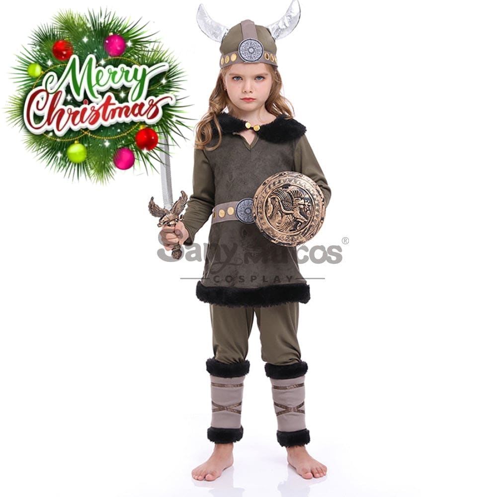 【In Stock】Halloween Cosplay Vikings Costume Kid Size Costumes