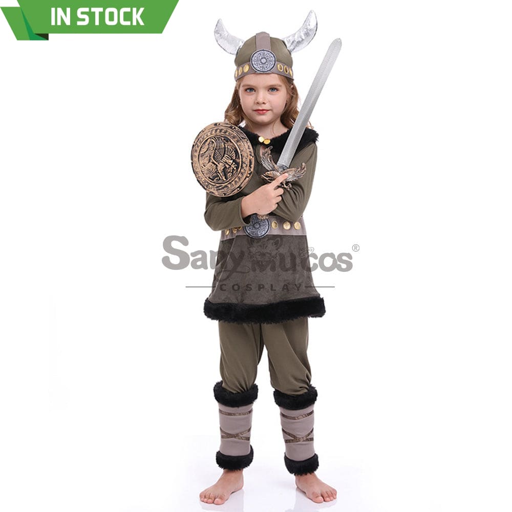 【In Stock】Halloween Cosplay Vikings Costume Kid Size Costumes