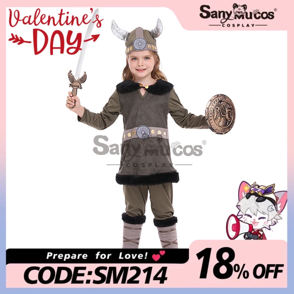 【In Stock】Halloween Cosplay Vikings Costume Kid Size Costumes